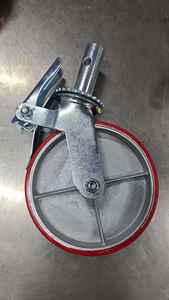 Roue de chariot pour échafaudage robuste |   5" 6" 8" 10" PU sur fonte de fer |   avec frein |   Jianglong - Product Image 2