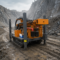 Foreuse hydraulique diesel de type chenillé pour puits d'eau, idéale pour le forage de puits en roche dure, adaptée aux travaux de forage sur le terrain