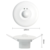5.8Ghz 220V mur moderne montage encastré au plafond réglable à 360 degrés détecteur de mouvement radar à micro-ondes interrupteur de lumière