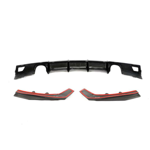 Difusor Trasero de Fibra de Carbono Seca para <span class=keywords><strong>BMW</strong></span> F30 F31 F35 Serie 3 <span class=keywords><strong>M</strong></span> Sport 2013-2018, Kit de Divisor Estilo MP - Product Image 4
