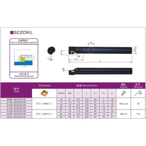ที่จับเครื่องมือกลึงภายใน Dasan รุ่น Sczcr L 93 องศา สำหรับเม็ดมีดสี่เหลี่ยม ใช้กับเม็ดมีด Ccmt 060204 - Product Image 2