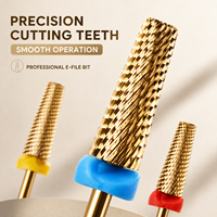 Fraise à ongles en carbure de tungstène 5 en 1, 3/32 po, coupe croisée, pour gel et acrylique, professionnelle, compatible lime électrique, OEM ODM, logo personnalisé