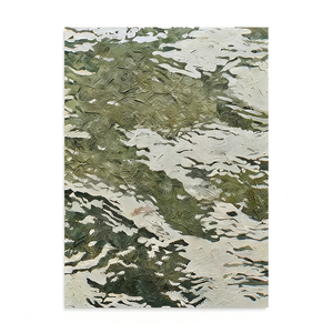 Peinture à l'huile abstraite faite à la main, tons verts mats, toile texturée, <span class=keywords><strong>art</strong></span> minimaliste Wabi Sabi <span class=keywords><strong>pour</strong></span> <span class=keywords><strong>galerie</strong></span> - Product Image 1