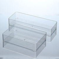 Aquarium de bureau pour poissons Betta, crevettes, tortues, pot écologique pour plantes vertes, en plastique transparent, étroit, haut, rectangulaire
