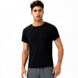เสื้อยืดออกกำลังกาย คอกลม ระบายอากาศ แห้งเร็ว ทรงเข้ารูป สำหรับผู้ชาย - Product Image 1