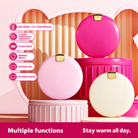 Chauffe-mains électriques portables 4000 mAh avec miroir de maquillage, rechargeables et réutilisables, chauffe-mains électriques de 3 pouces pour l'extérieur