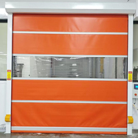 Porte roulante électrique à grande vitesse en PVC moderne sur mesure pour atelier industriel, utilisation en supermarché