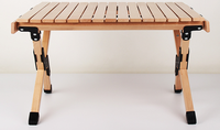 Table de pique-nique en bois de luxe de qualité supérieure pour l'extérieur, pliable et portable, avec sac de rangement