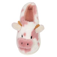 Mignonnes Pantoufles Vache pour Femmes Hiver Épaissies Chaussons Maison Chauds Antidérapants à Semelle Épaisse