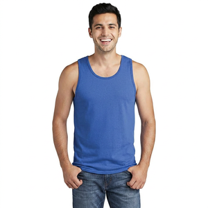 Débardeur de sport pour homme personnalisé, de haute qualité, 100% coton respirant, tricot décontracté, technique de lavage, impression OEM ODM - Product Image 1