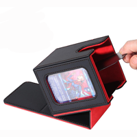 Boîte élégante pour cartes à collectionner avec fenêtre de présentation |   Étui magnétique en cuir PU pour cartes TCG pour MTG Commander |   Service de personnalisation de logo
