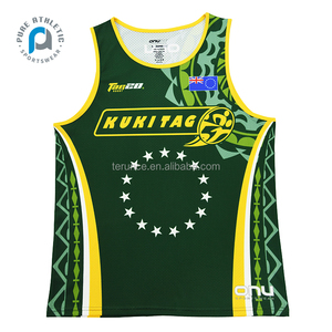 FQ özel Cook adaları yüceltilmiş Singlets polinezya etiketi dokunmatik Rugby forması erkekler Aboriginal düzenli Singlets antrenman kıyafeti - Product Image 4