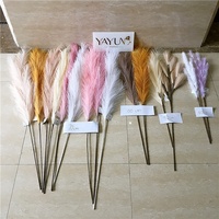 YAYUN CH2087 Buatan Bunga Berwarna-warni Besar Pampas Grass untuk Dekorasi Rumah