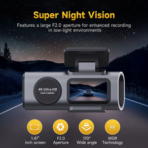 Ad309 Dashcam 4k Mini Hidden Camera xe 4K xe hộp đen Wifi Dash Cam ống kính kép phía trước và phía sau xe DVR với CE FCC giấy chứng nhận - Product Image 5