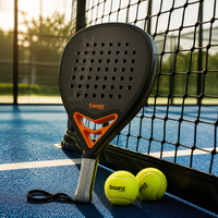 Raquette de padel en fibre de carbone 3K OEM personnalisée, surface texturée 3D, logo et motif personnalisés, pagaie de padel