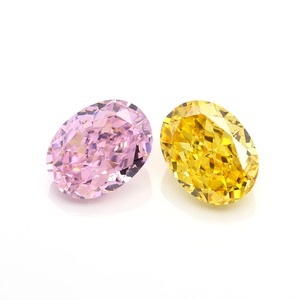 Circonia cúbica de corte ovalado, <span class=keywords><strong>Zirconia</strong></span>, circonita, zirconita, Color amarillo brillante, triturada por hielo - Product Image 5