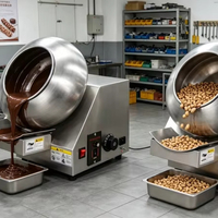 Petite machine de revêtement au chocolat de bureau / Équipement alimentaire commercial pour le revêtement des noix et du sucre / Machine à polir
