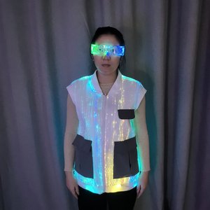 Chaleco de fibra óptica luminoso LED de alta calidad, <span class=keywords><strong>ropa</strong></span> de trabajo KTV, accesorios de Club nocturno, <span class=keywords><strong>ropa</strong></span> <span class=keywords><strong>para</strong></span> <span class=keywords><strong>hombres</strong></span> y mujeres - Product Image 5