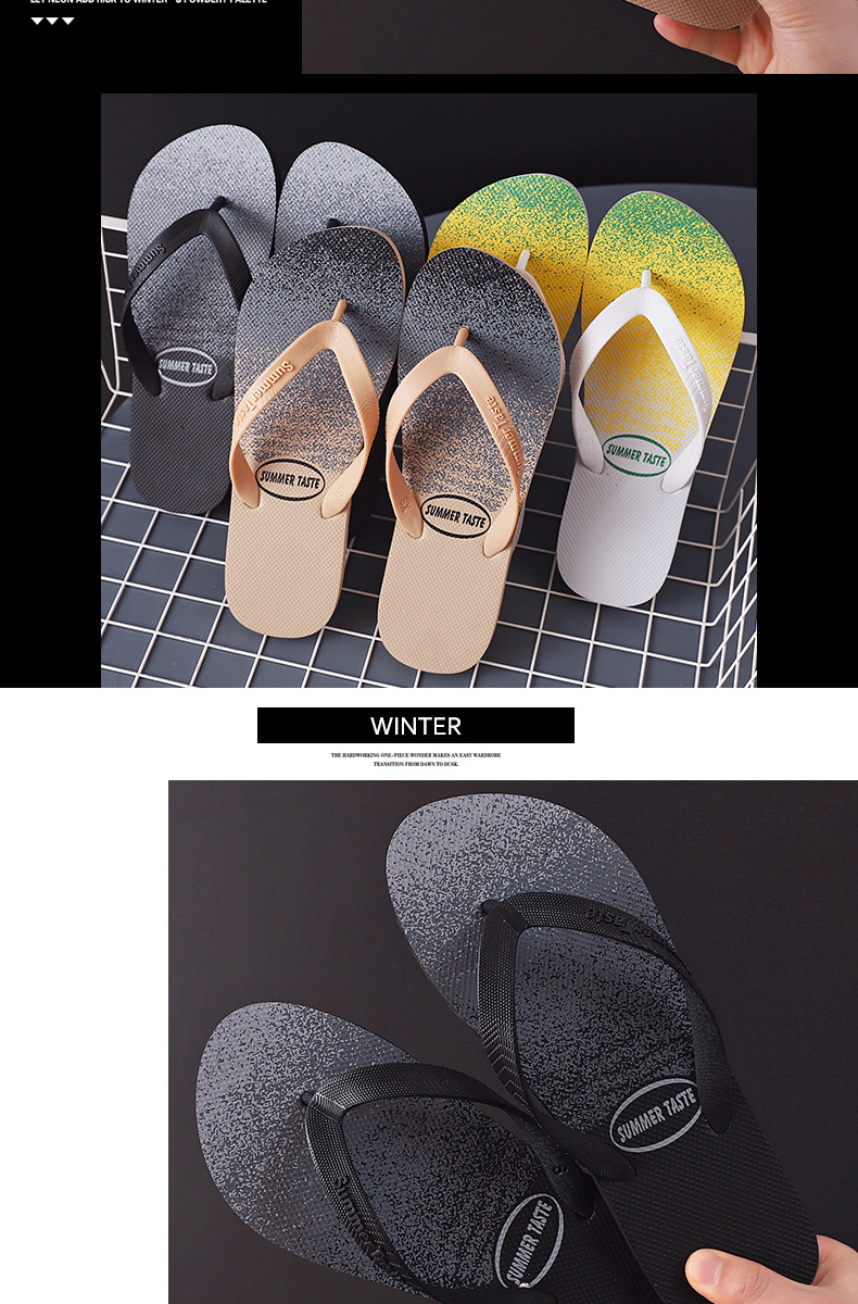 Men Summer Slides Eva Flip Flops Slippers Non-slip Indoor Outdoor Beach Flipflops