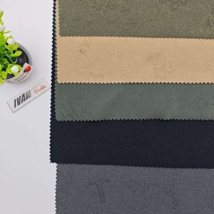 Thiết kế mới 100% polyester <span class=keywords><strong>dty</strong></span> Spandex dralon đan một bên chải vải với Emboss cho hàng may mặc - Product Image 2