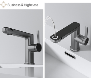 Mitigeur d'eau chaude et froide moderne à affichage numérique à LED sans contact avec robinet de lavabo avec valve en céramique pour salle de bain - Product Image 4