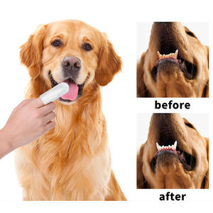 Lingettes nettoyantes pour dents d'animaux de compagnie pour chiens et chats éliminent la mauvaise haleine en éliminant la plaque dentaire et l'accumulation de tartre sans rinçage du <span class=keywords><strong>doigt</strong></span> du chien - Product Image 6