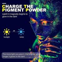 Pigment luminescent non radiatif à base d'aluminate de strontium en gros, poudre ultra-lumineuse qui brille dans le noir pour le revêtement d'encre