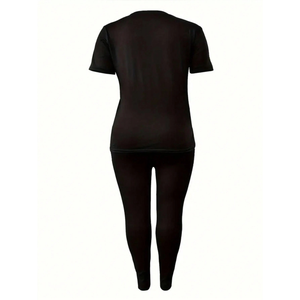 Ensemble de survêtement unisexe en coton et polyester de haute qualité, 2 pièces, décontracté, uni, logo personnalisé, 345g, taille plus, surdimensionné, pour femmes - Product Image 5