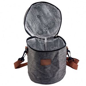 Lightweight Portable Round Insulated Picnic Waterproof Outdoor Lunch Cooler Bag - Product Image 3
