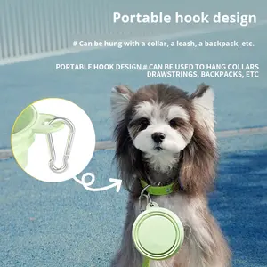 Em Estoque Eco-Friendly PET Viagem Portátil Dog Bowl Solid Plastic Outdoor Folding Gato e Cão Comer Beber Comida Bowl - Product Image 2