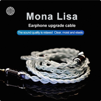 Cable coaxial trenzado de 12 núcleos y 20 AWG de aleación de cobre y plata verde claro Mona Lisa para auriculares/monitor/altavoz