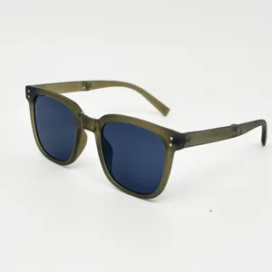 2024 Trend tragbare faltbare faltbare klassische Mode damen vintage Sonnenbrille Marke schwarze Sonnenbrille