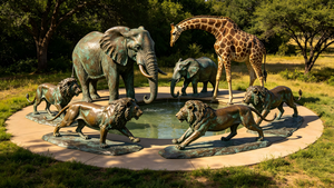 Estatuas de Animales <span class=keywords><strong>Africanos</strong></span> de Bronce a Tamaño Real Personalizadas, Esculturas de Elefantes, Jirafas y Leones <span class=keywords><strong>para</strong></span> Decoración de <span class=keywords><strong>Paisajes</strong></span> de Parques y Centros Comerciales al Aire Libre - Product Image 4