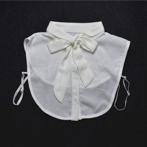 Camisa desmontable cuello blanco cuello de algodón decorativo de prendas de vestir de mujeres collar - Product Image 1