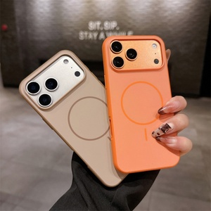 Pure Color Matte Skin Shockproof Magnetic <b>Case</b> for iPhone 17 Pro Max Air 16 15 Pro Max Plus Cell Phone Cover - Product Image 1