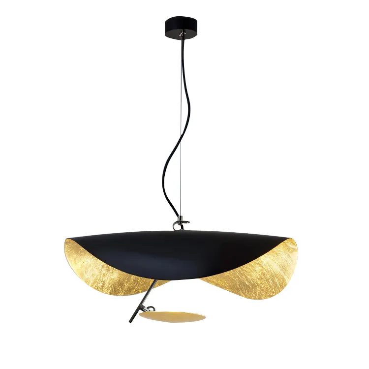 Simig Beleuchtung moderne italienische Kunst Phantasie Lotus blatt Stil führte Schmiedeeisen Decke Kronleuchter Lampe