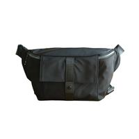 Sac banane unisexe en nylon imperméable avec logo personnalisé, grand format, sac banane, sac de ceinture, sac de poitrine, sac banane, pochette pour téléphone