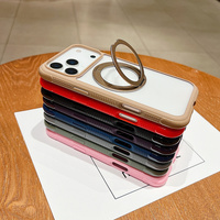 Coque de téléphone magnétique rotative à 360° avec support pour iPhone 17 Pro Max, 17 Air, 16, 15, 14 Plus, 13, 12 Pro Max, avec pare-chocs airbag et coque transparente