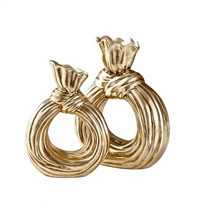 Handmade <b>Gold</b> Flower <b>Vase</b> for Wedding Home Decoration <b>Vase</b> for Home Decoration Office Decoration Dining Decor wedding decor - Product Image 1
