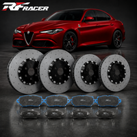 Disque de frein en céramique carbone CCB à fibres longues pour Alfa Romeo Quadrifoglio, avant 390 mm, arrière 360 mm, rotor flottant en 2 parties