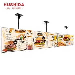 Hushida 실내 Lcd 광고 디스플레이 Hd 스크린 드라이브 Tv 메뉴 시스템 디지털 메뉴 보드 레스토랑