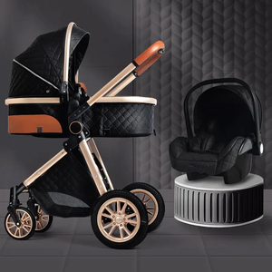 Cochecito de Bebé 4 en 1 Plegable con Marco de Aleación de Aluminio Ligero, Sistema de Plegado Rápido y Asiento para Automóvil para Niños de 0 a 3 Años - Product Image 4