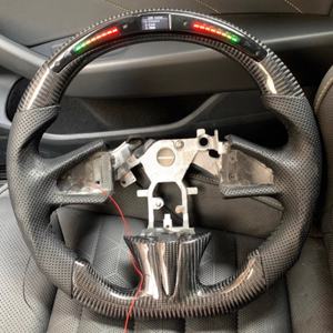 Volante Deportivo de Fibra de Carbono Forjado Rojo con LED, Personalización de Alta Gama y Artesanía Exquisita para Infiniti Q50 Q50L Q60 <span class=keywords><strong>Q80</strong></span> - Product Image 4