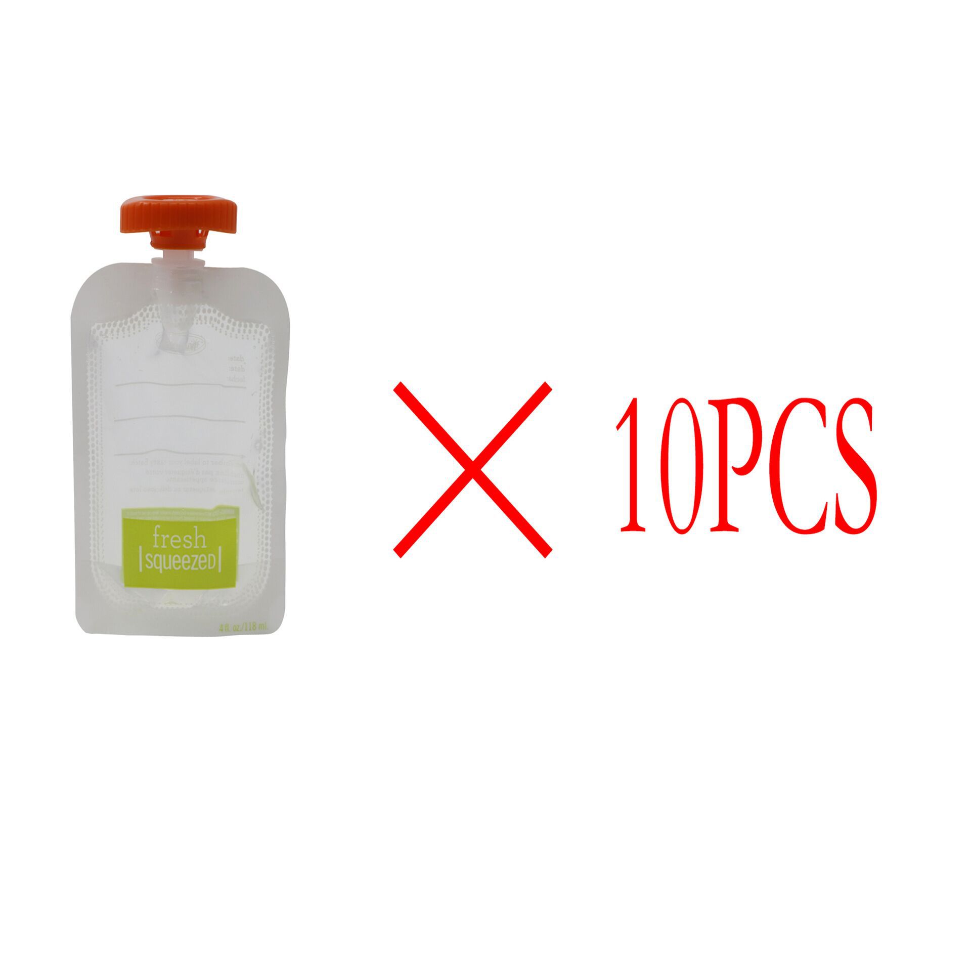10 bolsas de comida para bebés