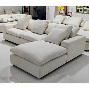 Juego de Sofás Modulares Estilo Nube Color Crema, Moderno y Minimalista de Voxhome, Muebles de Diseño para Sala de Estar - Product Image 3