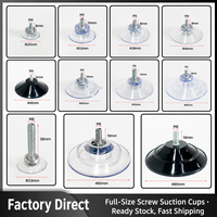 Heavy Duty Clear PVC Suction Cup with Screw M4 M5 M6 M8 Threaded Rod Glass Sucker Pad for Display OEM Fastener Manufacturer