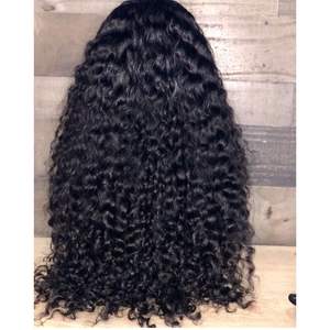 Perruque Lace Front Wig naturelle cheveux humains, cheveux bruts bruns, boucles, densité 200%, 13*4, nouvelle collection - Product Image 3