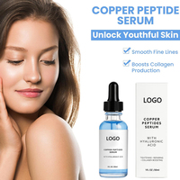Sérum au cuivre et aux peptides pour le soin de la peau du visage, anti-âge, stimulant la production de collagène, réparateur, logo privé OEM ODM