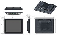 Panneau tactile industriel de 15 pouces, sans ventilateur, approuvé ip65, montage mural, VESA intégré, pour pc