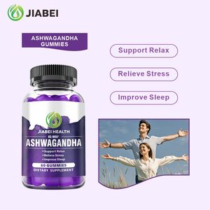 Suplemento de gomitas vitamínicas personalizado Ashwagandha Gummy Herb Suplemento para aliviar el estrés y mejorar la calidad del sueño Oem Gummies - Product Image 6